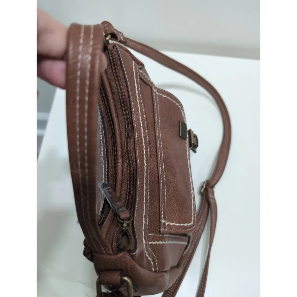 New‎ BOC Born Original Concept Vegan Leather Brown Handbag Purse Boho Hippie